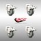 Service Caster 3 Inch 316SS Gray Polyurethane Swivel Bolt Hole Caster Set with Lock Brake SCC SCC-SS316BHTTL20S314-PPUB-4 - alternate 3